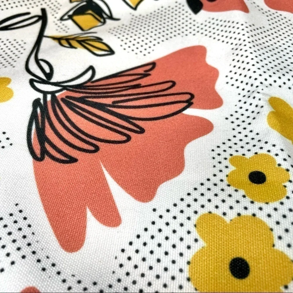 NEW Pillow Cover Case Peachy Floral Polka Dots